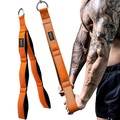 Poignée de connexion de corde de triceps à 6 anneaux - corde d'entraînement robuste, longueur réglable adaptée aux pompes et aux abdominaux