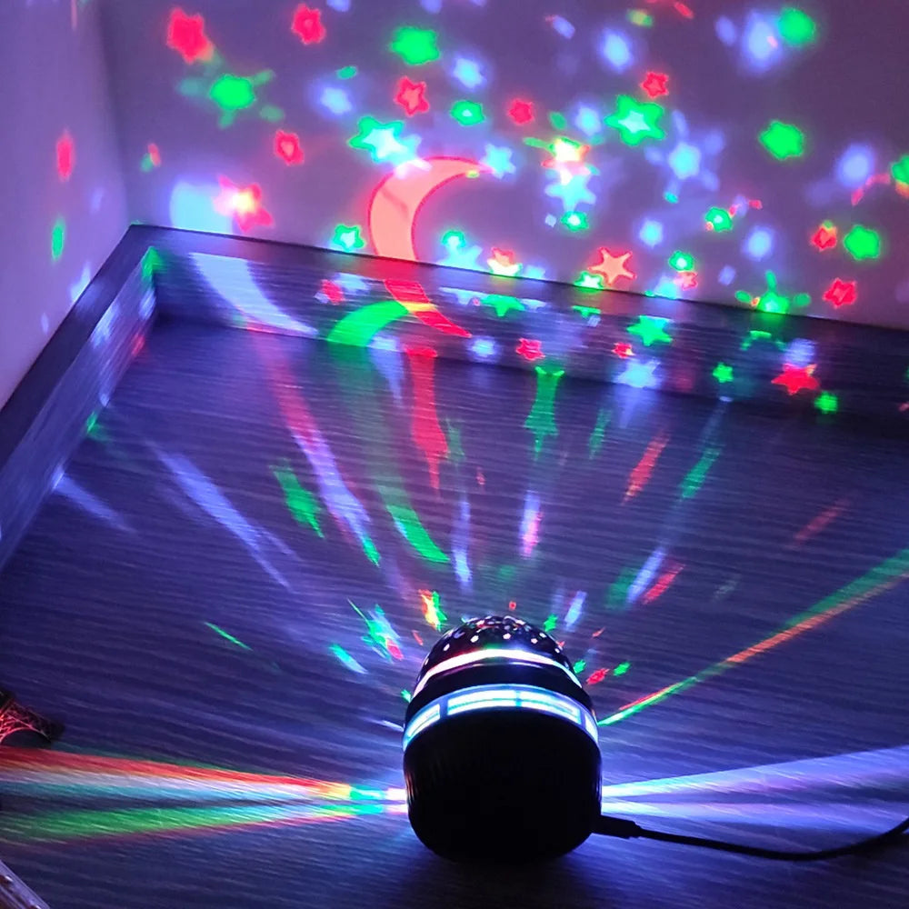Projecteur Ciel Étoilé LED – Veilleuse Rotative Ambiance Lune