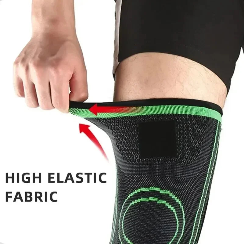 Manchon de compression du genou avec bretelles réglables pour courir, travailler et tenue sportive toute la journée