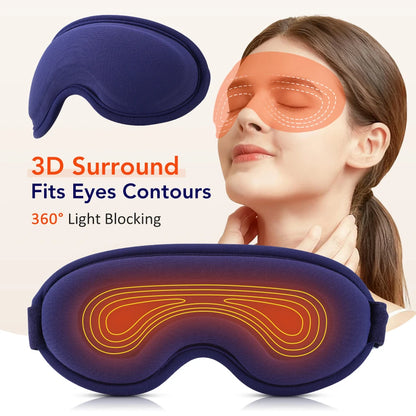 Masque Oculaire Chauffant USB 3D – Massage Vibrant & Anti-Fatigue