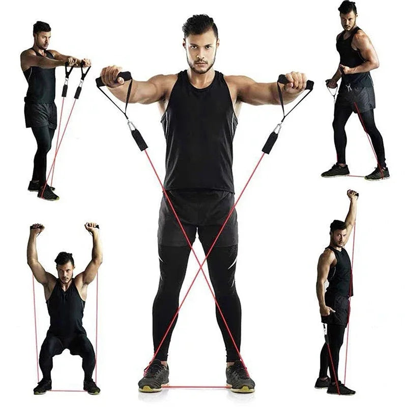 Ensemble de 11 sangles d'entraînement musculaire, sangle de Tension multifonctionnelle, harnais d'entraînement de Tension de Fitness, corde élastique