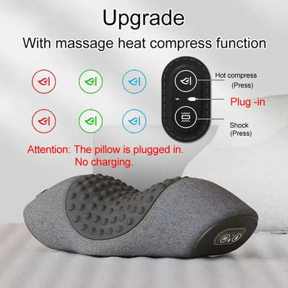 Oreiller Masseur Cervical Chauffant – Traction & Vibration