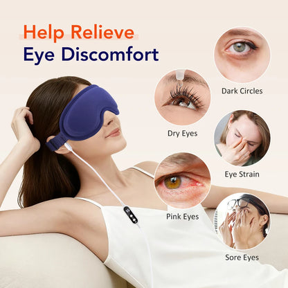Masque Oculaire Chauffant USB 3D – Massage Vibrant & Anti-Fatigue