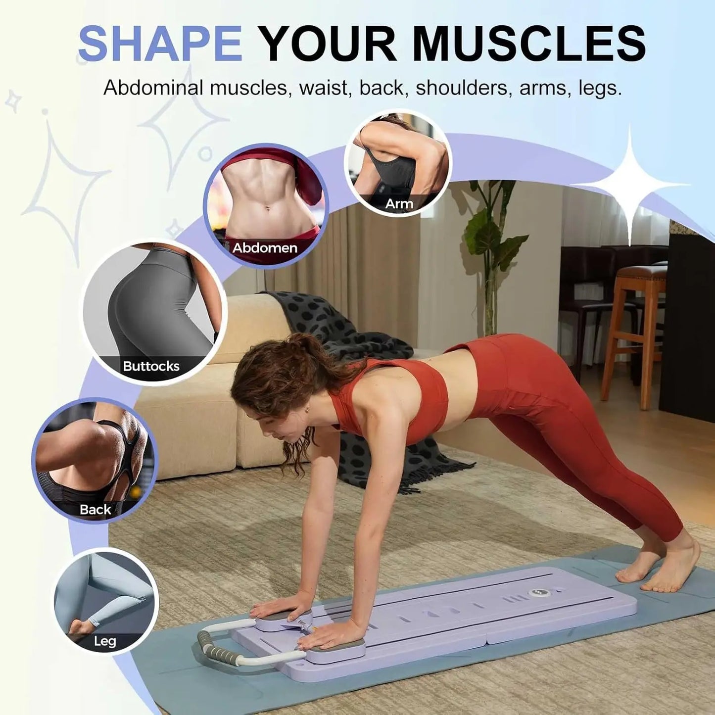 PilatesBoard™ Pro – Planche de Pilates avec Résistance