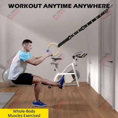 RingForce™ – Anneaux de Gymnastique en Bois Réglables