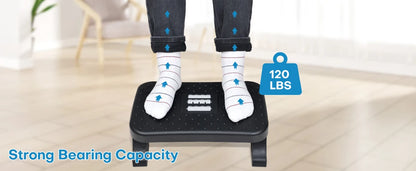 Repose-pieds Ergonomique – Rouleaux Massage & Hauteur Réglable