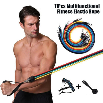 Ensemble de 11 sangles d'entraînement musculaire, sangle de Tension multifonctionnelle, harnais d'entraînement de Tension de Fitness, corde élastique