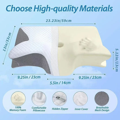 Oreiller Cervical 2-en-1 – Voyage & Maison, Soutien Orthopédique