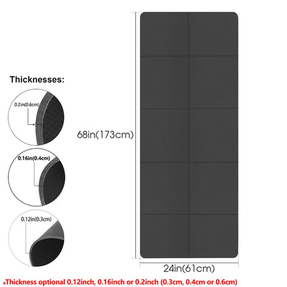 Tapis de Yoga pliable noir, écologique, EVA, pour voyage, Fitness, exercice, épaisseur 3/4/6mm, pour les entraînements de Yoga, Pilates