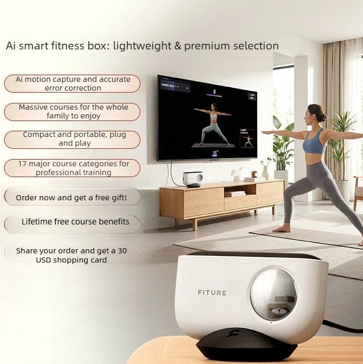 Boîte magique de fitness AI, exercice intelligent par stimulation sensorielle, projection TV, console de jeu, machine de danse, équipement de fitness à domicile