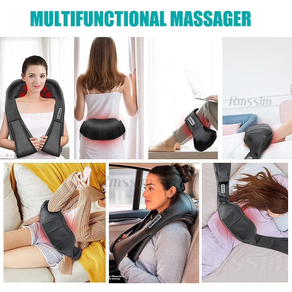 ShiatsuFlex™ – Masseur Shiatsu Chauffant Cou et Épaules