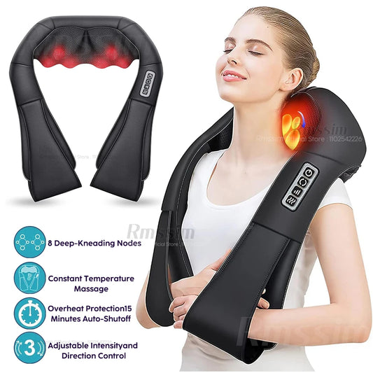 ShiatsuFlex™ – Masseur Shiatsu Chauffant Cou et Épaules