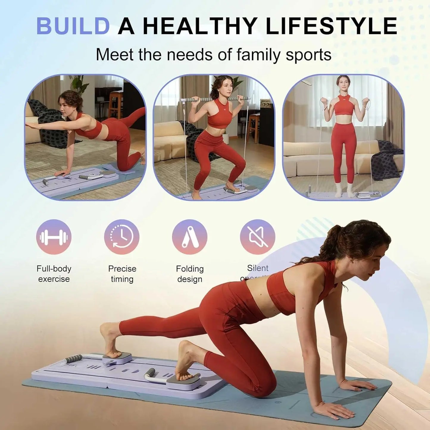 PilatesBoard™ Pro – Planche de Pilates avec Résistance