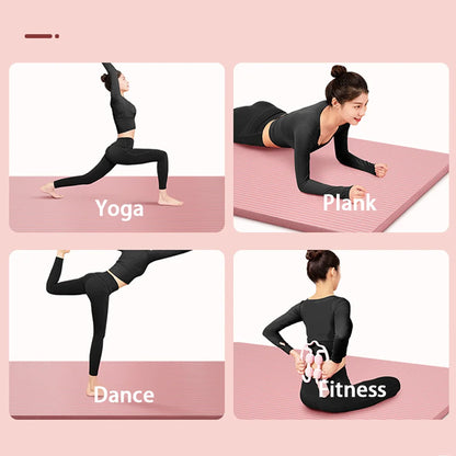 Tapis de yoga NBR 8 mm antidérapant et épaissi pour débutants, tapis de yoga à domicile pour le sport, la danse, le fitness, équipement de sol