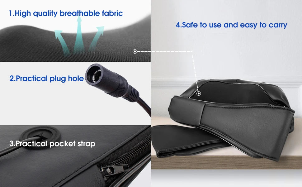 ShiatsuFlex™ – Masseur Shiatsu Chauffant Cou et Épaules