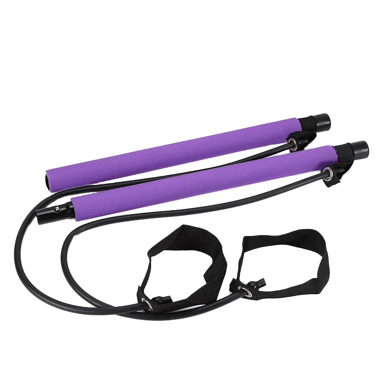 Combinaison de barre de Pilates multifonctionnelle, barre de Fitness, Yoga, Expansion de la poitrine, corde de Tension, entraîneur arrière, corde élastique, ceinture d'étirement