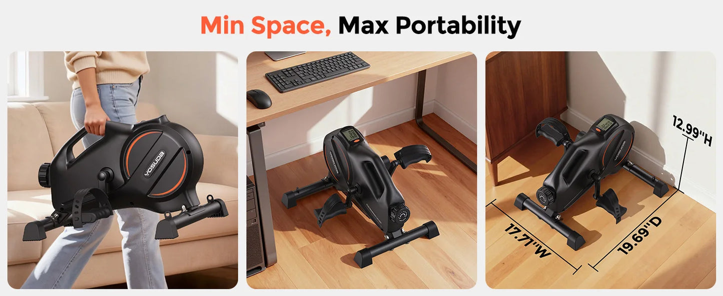 Mini Vélo d'Exercice YOSUDA – Pédalier Sous Bureau Silencieux
