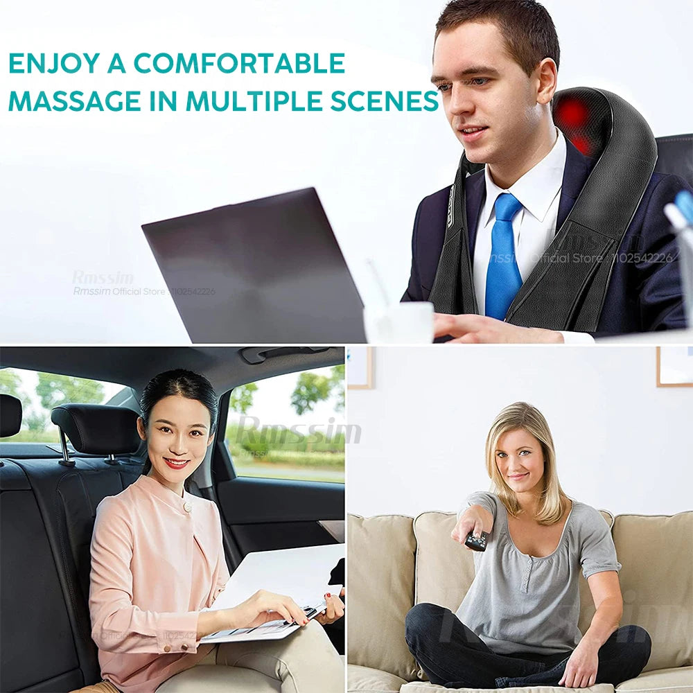 ShiatsuFlex™ – Masseur Shiatsu Chauffant Cou et Épaules