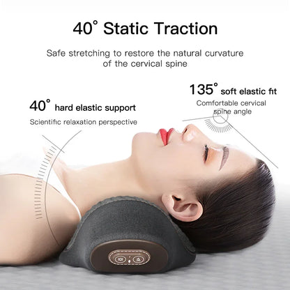 Oreiller Masseur Cervical Chauffant – Traction & Vibration