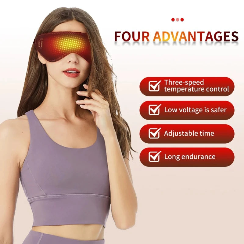 Masque Yeux Chauffant – Compresse Chaude 3 Niveaux & Sommeil