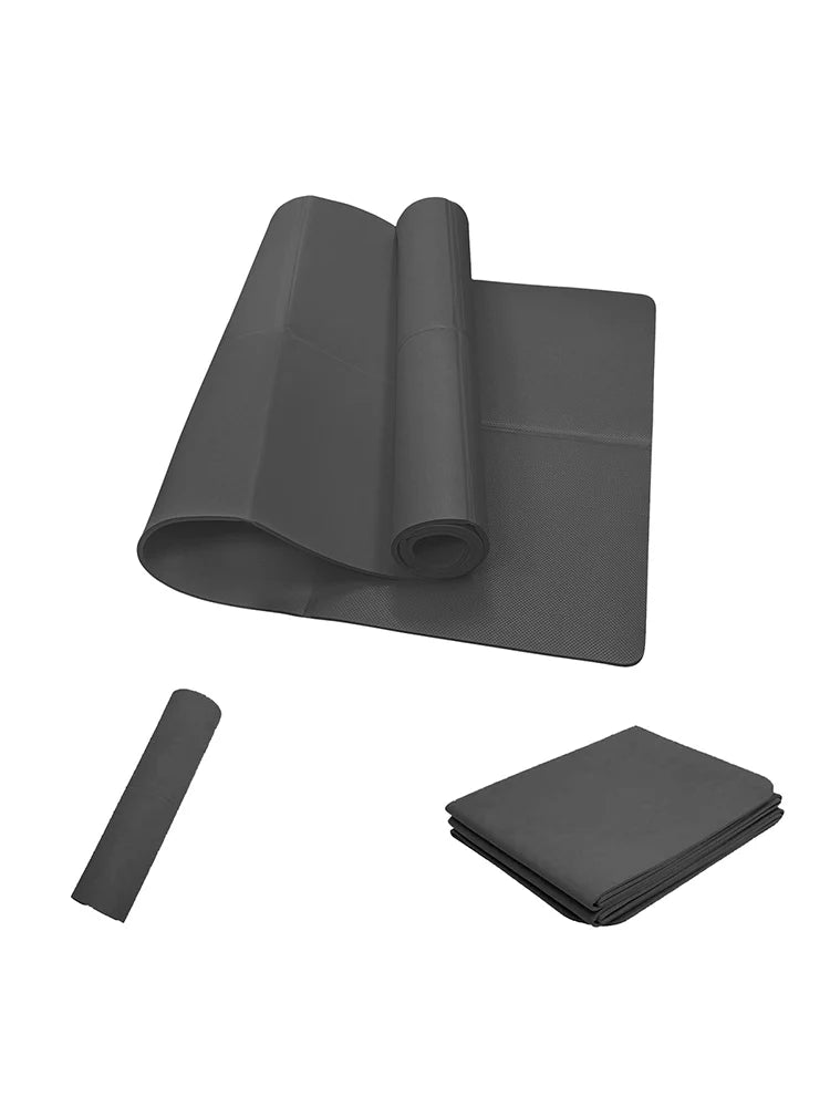 Tapis de Yoga pliable noir, écologique, EVA, pour voyage, Fitness, exercice, épaisseur 3/4/6mm, pour les entraînements de Yoga, Pilates