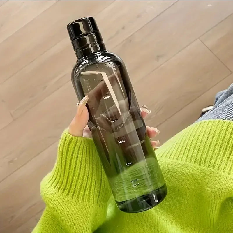 Bouteille d'Eau Motivée 500ml – Échelle de Temps & Fitness