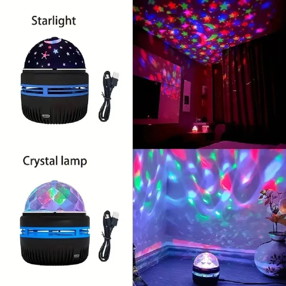 Projecteur Ciel Étoilé LED – Veilleuse Rotative Ambiance Lune
