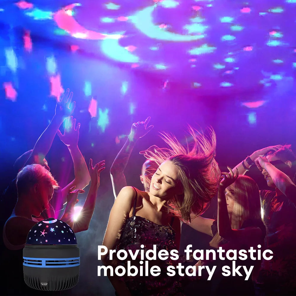 Projecteur Ciel Étoilé LED – Veilleuse Rotative Ambiance Lune