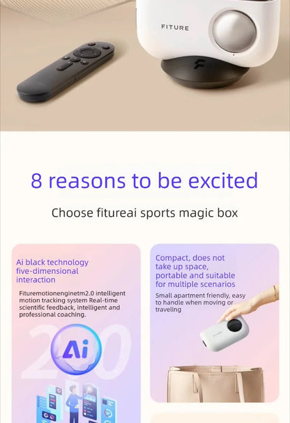 Boîte magique de fitness AI, exercice intelligent par stimulation sensorielle, projection TV, console de jeu, machine de danse, équipement de fitness à domicile