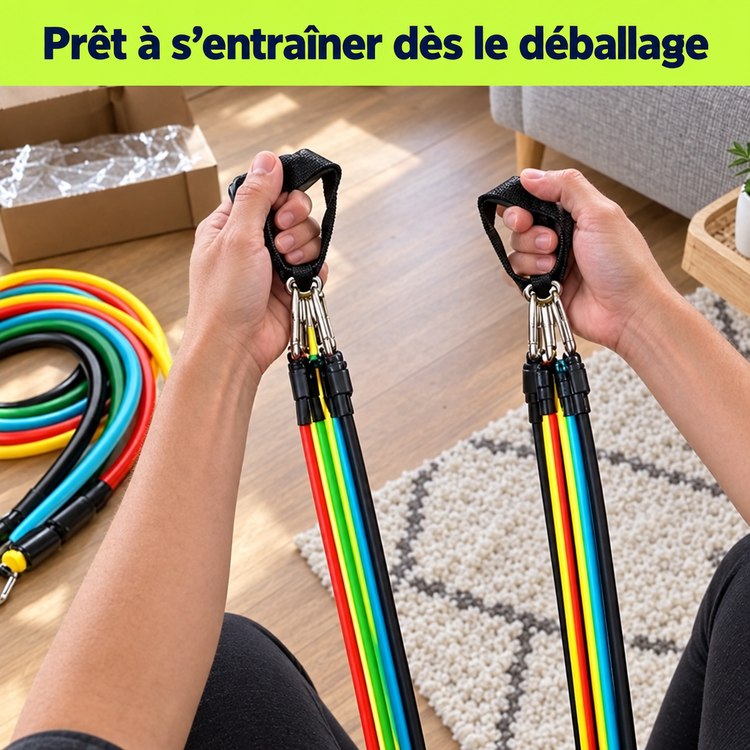 Déballage du kit de sangles de résistance 11 pièces
