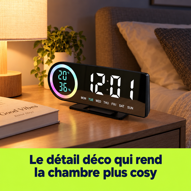 Le détail déco qui rend la chambre plus cosy : réveil LumiWake