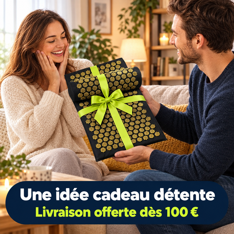Idée cadeau détente : tapis d'acupression AcuLotus, livraison offerte dès 100 €