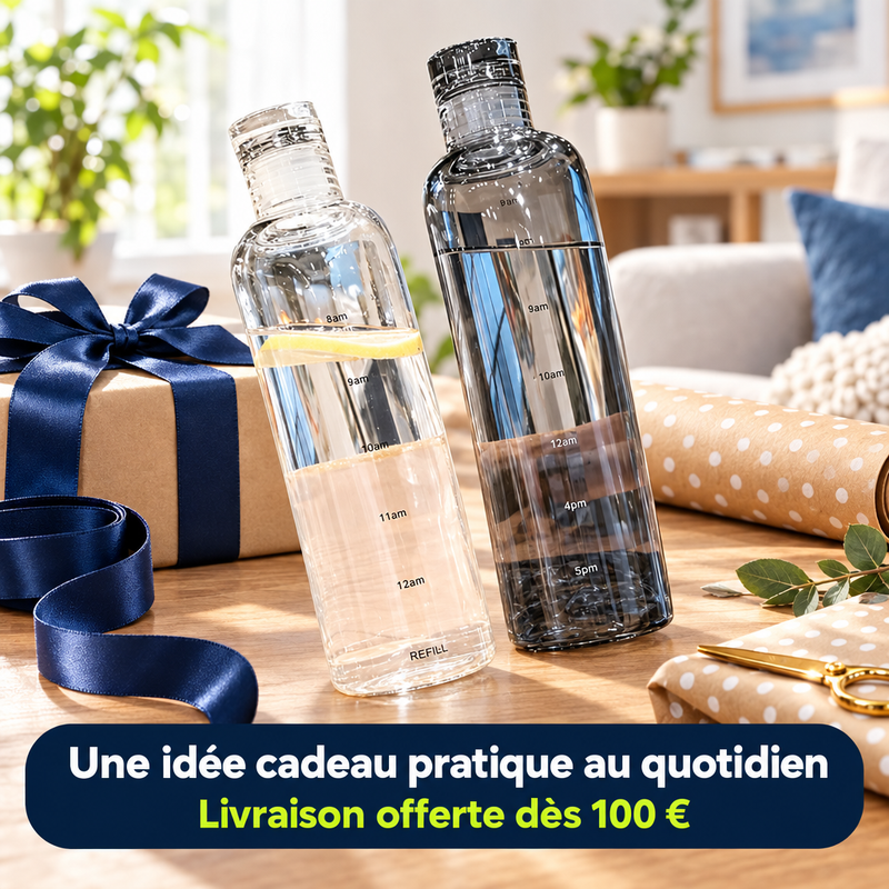 Idée cadeau pratique au quotidien : bouteille TimeSip, livraison offerte dès 100 €