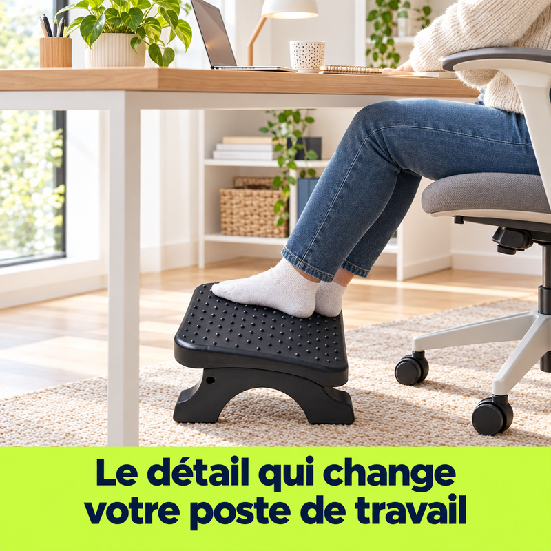Le détail qui change votre poste de travail : repose-pieds FootEase