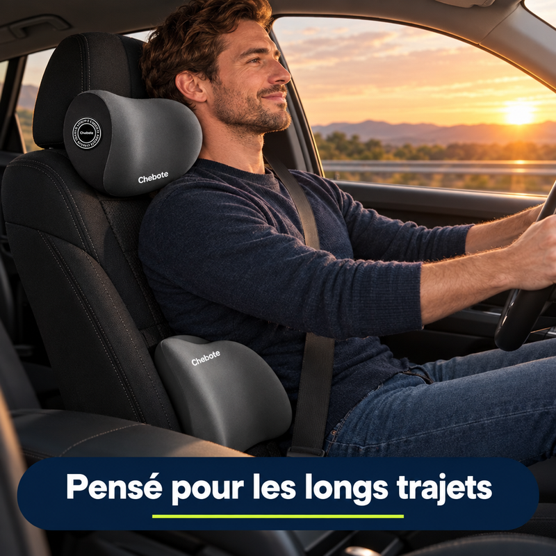 Kit de coussins DriveRest pensé pour les longs trajets