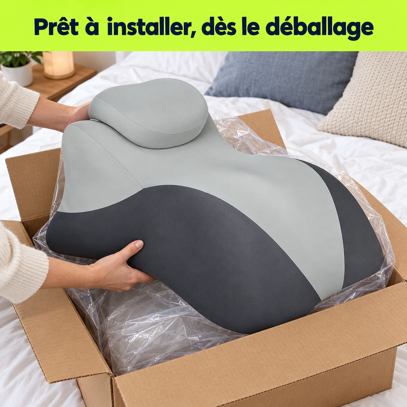 Déballage du coussin de lecture ReadRest, prêt à installer