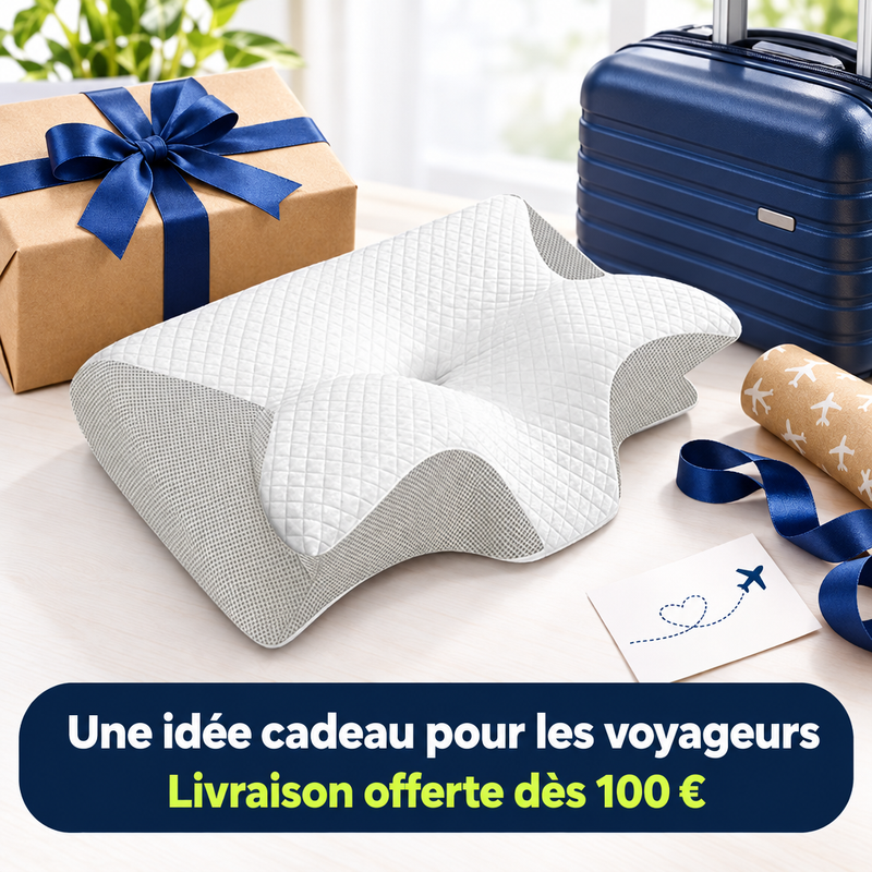 Idée cadeau pour les voyageurs : oreiller TravelRest, livraison offerte dès 100 €