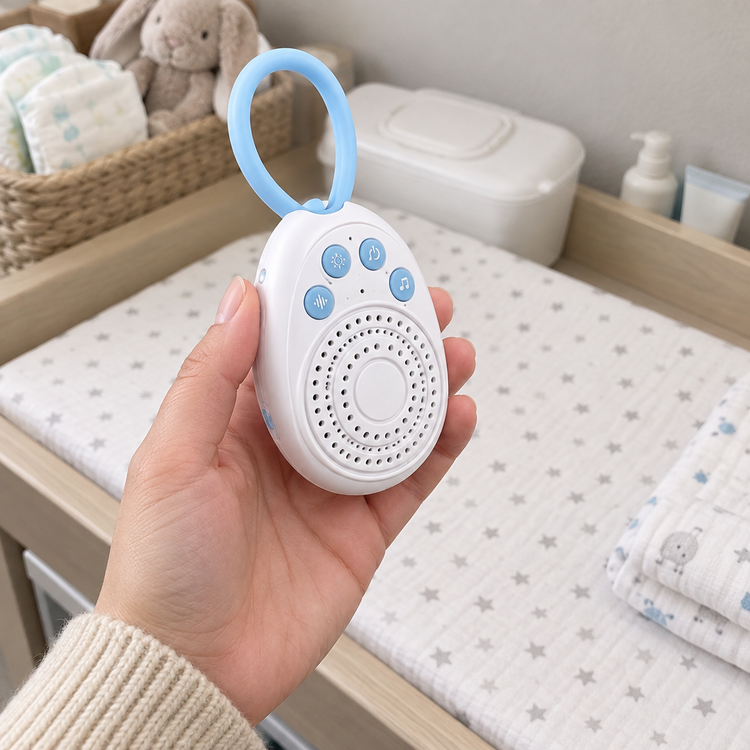 NanaSon™ – Bruit Blanc Bébé Portable | 20 Sons, Rechargeable USB