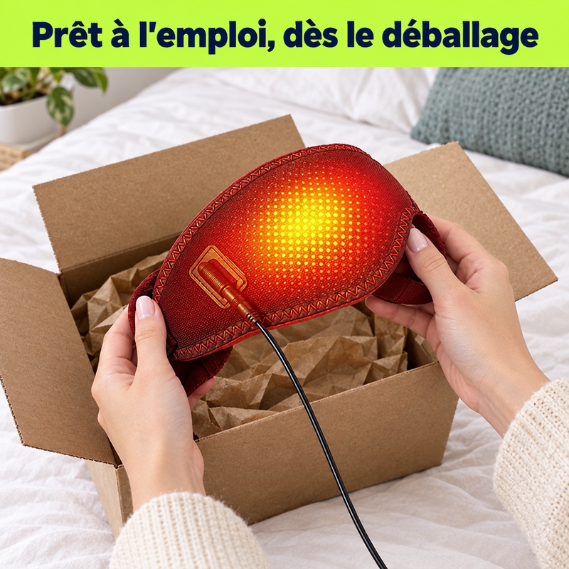 Déballage du masque de sommeil chauffant WarmDream, prêt à l'emploi