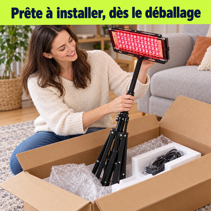 Déballage de la lampe rouge RedLumi, prête à installer