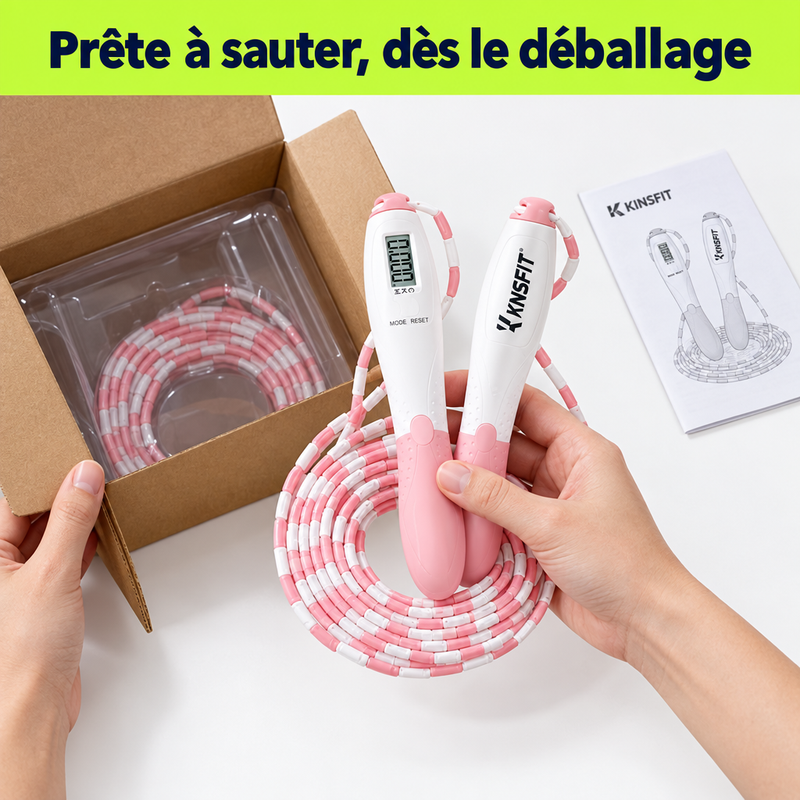 Déballage de la corde à sauter BambouJump™ - prête à sauter dès le déballage